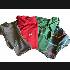 Mens Dri Fit Golf Shirt Lot Size Medium EUC - Nike/Under Armour/Greg Norman